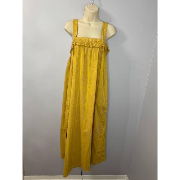 Cleobella Melani Shoulder-Tie Organic Cotton Ankle Midi Dress Beach Vacation XS - Picture 2 of 11